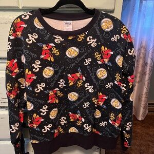 Disney Black Sweatshirt with Mickey Mouse Design. Size XL women’s.